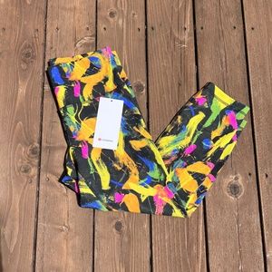 Lululemon Wunder Train HR Crop Undertone Black Multi Size 12